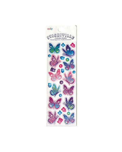 Glittery Holographic Butterfly Stickers
