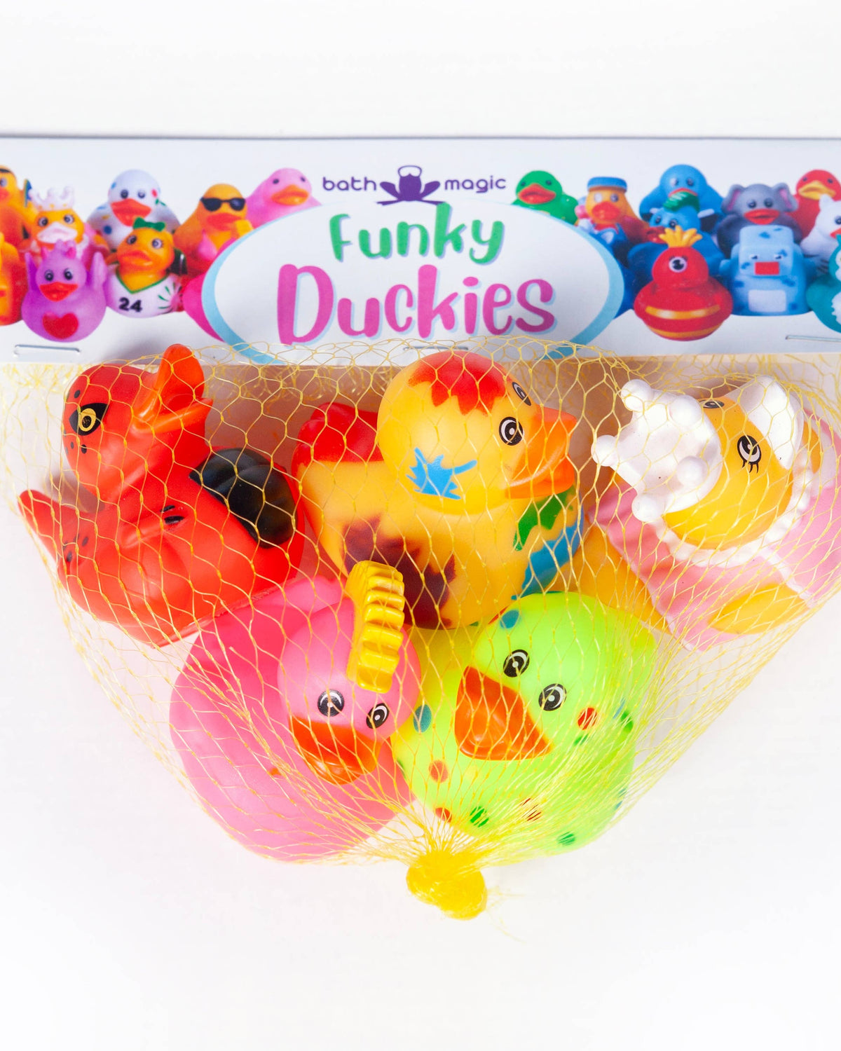 Funky Bath Duckies that Squeak | Set of 5