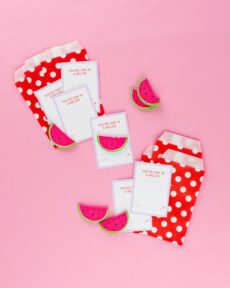 You're One in a Melon | Set of 6 Class Valentines
