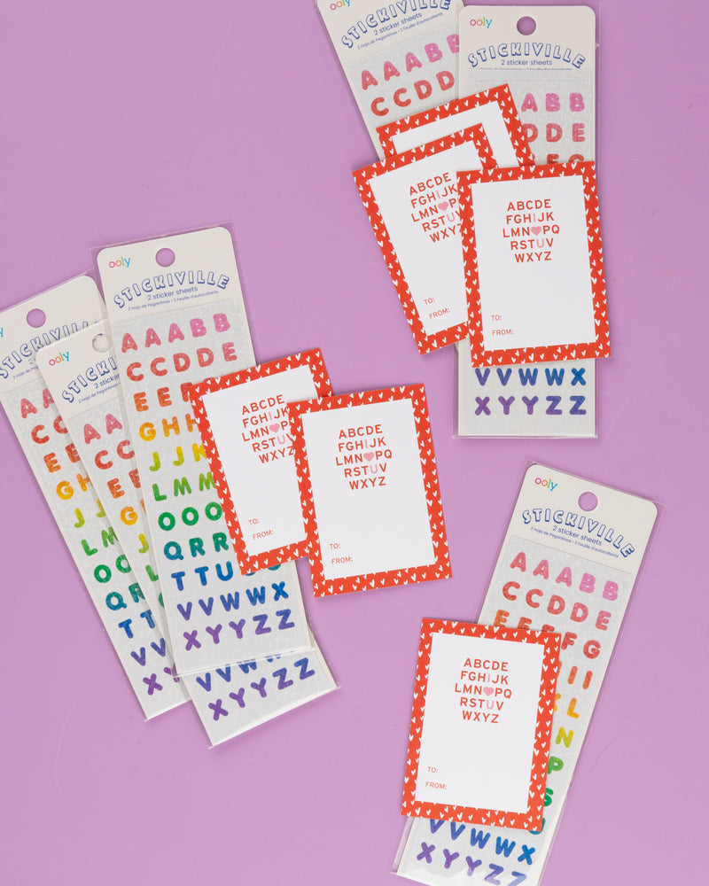 I ❤️ You Alphabet Stickers | Set of 6 Class Valentines