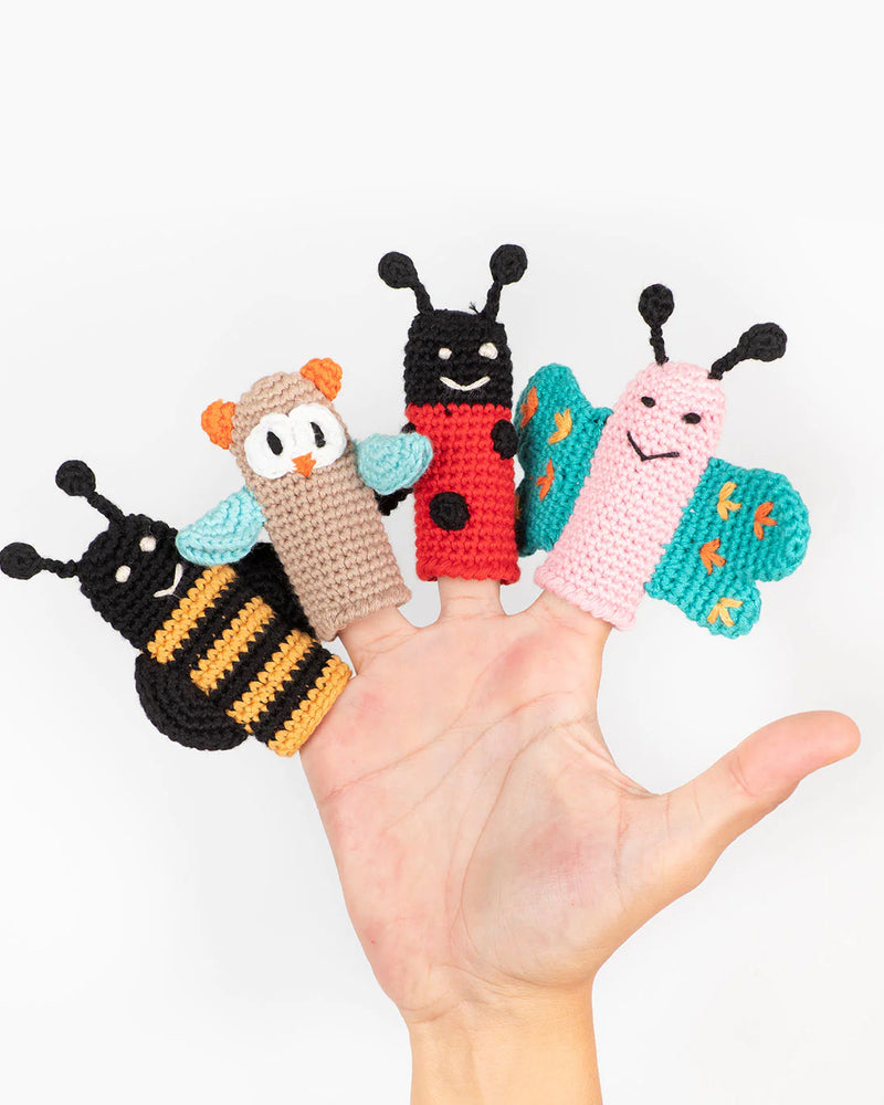 The Flutterers Handmade Finger Puppets - Set of 4