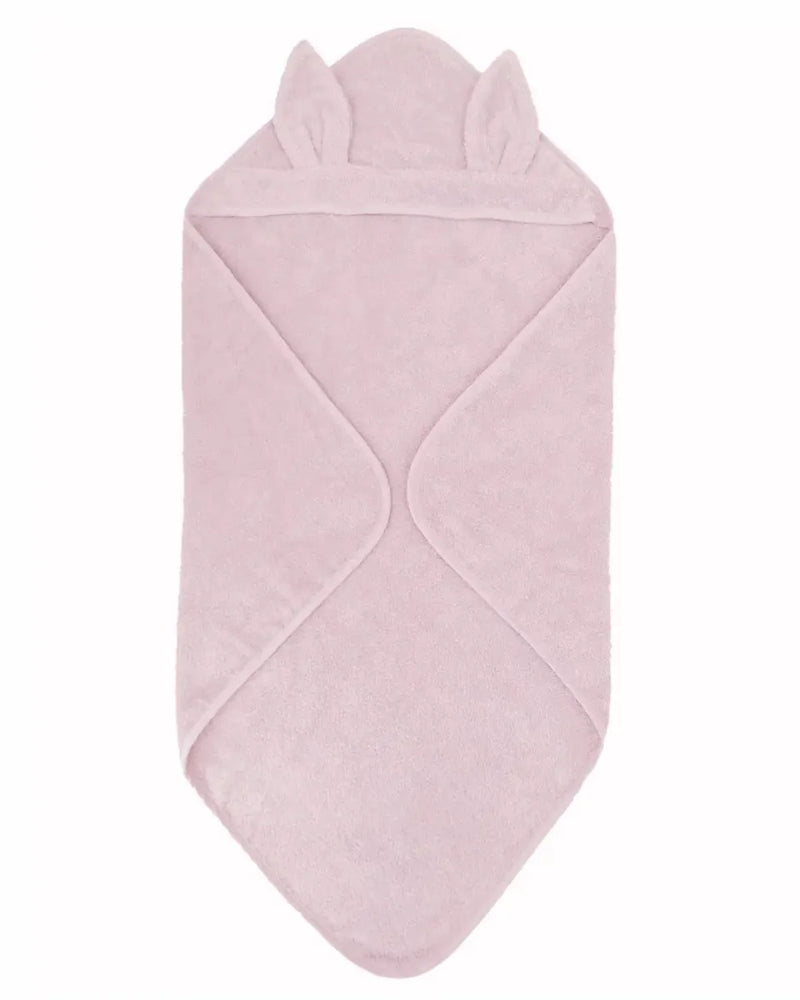 Organic Cotton Hooded Bunny Towel in Sweet Pink