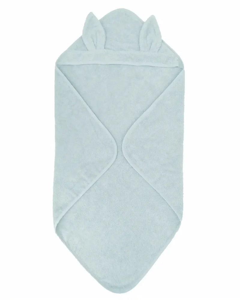 Organic Cotton Hooded Bunny Towel in Soft Blue