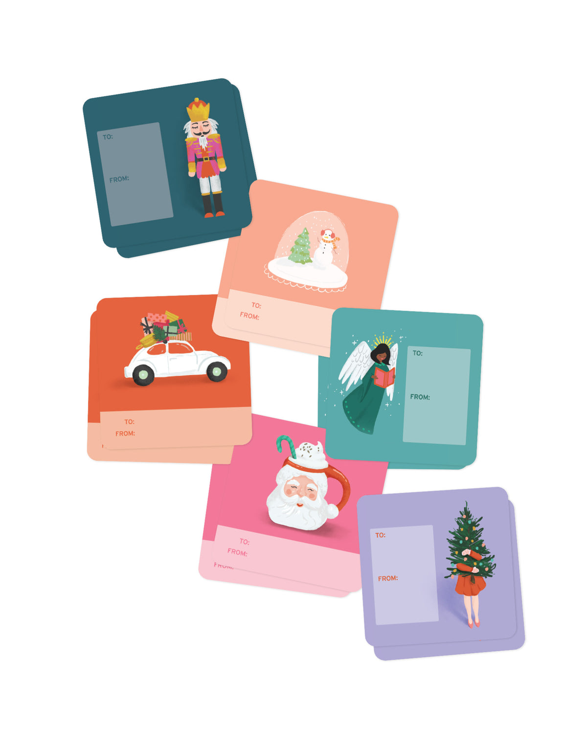 Holly Jolly Gift Tag Stickers